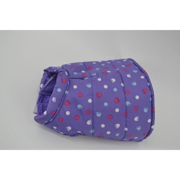 build a bear clothes Purple Dog Plush Vest with Pawprints white pink blue hole - Picture 1 of 9